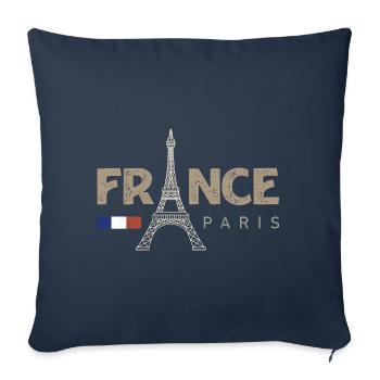 Paris Frankreich Franzose Französisch - Sofakissenbezug 45 x 45 cm - Navy - Vorne