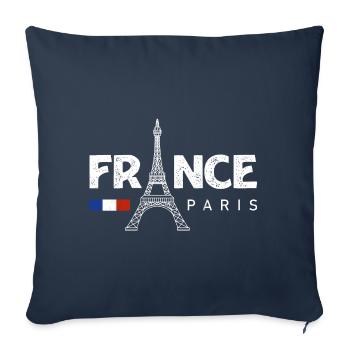 Paris Frankreich Franzose Französisch - Sofakissenbezug 45 x 45 cm - Navy - Vorne