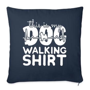 Chien De compagnie - Housse de coussin décorative 45 x 45 cm - bleu marine - Devant