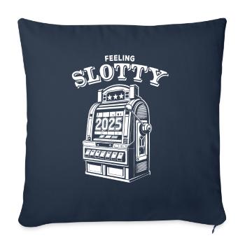 Feeling Slotty - Slotmachine - 2025 - Gift - Sofa pillowcase 17,3'' x 17,3'' (45 x 45 cm) - navy - Front