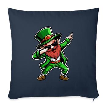 Dabbing Leprechaun - Saint-Patrick - Irlande - Housse de coussin décorative 45 x 45 cm - bleu marine - Devant