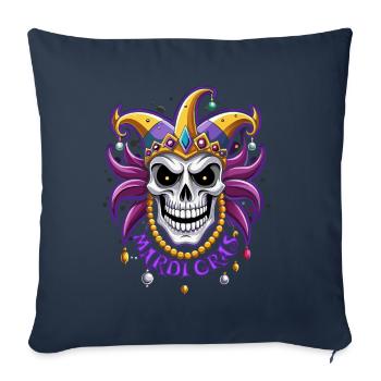 Mardi Gras - Carnival - Skull - Gift - Sofa pillowcase 17,3'' x 17,3'' (45 x 45 cm) - navy - Front