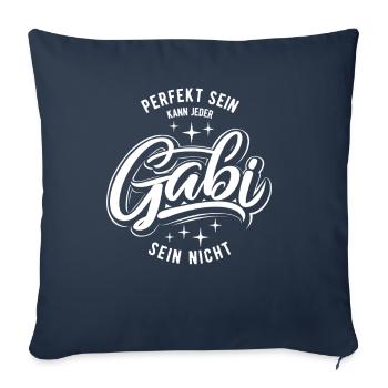 Vornamen Gabi - Namenstag - Geschenk - Sofakissenbezug 45 x 45 cm - Navy - Vorne
