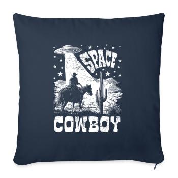 Space Cowboy - UFO - Retro Grafik - Sofakissenbezug 45 x 45 cm - Navy - Vorne