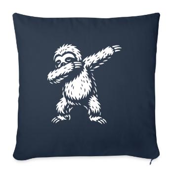 Dabbing Faultier - Dab Dance - Geschenk - Sofakissenbezug 45 x 45 cm - Navy - Vorne