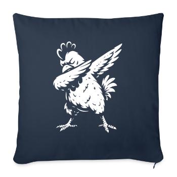 Dabbing Poulet - Dab Dance - Cadeau - Housse de coussin décorative 45 x 45 cm - bleu marine - Devant