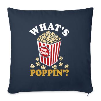 What's poppin'? Frisches Popcorn - knusprig - Sofakissenbezug 45 x 45 cm - Navy - Vorne