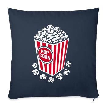 Frisches Popcorn - knusprig, lecker - Geschenk - Sofakissenbezug 45 x 45 cm - Navy - Vorne