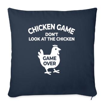 Huhn Cartoon - Chicken game - Sofakissenbezug 45 x 45 cm - Navy - Vorne