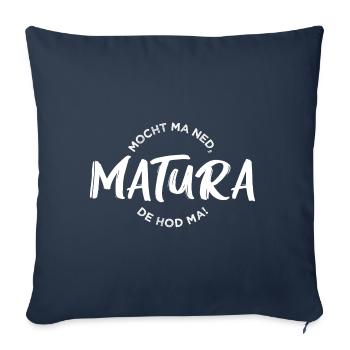 Matura Abi Maturant Mundart Österreich - Sofakissenbezug 45 x 45 cm - Navy - Vorne