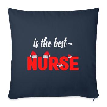 Meilleure infirmière - Housse de coussin décorative 45 x 45 cm - bleu marine - Devant