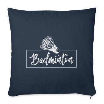 Badminton Sport - Sofa pillowcase 17,3'' x 17,3'' (45 x 45 cm) - navy - Front