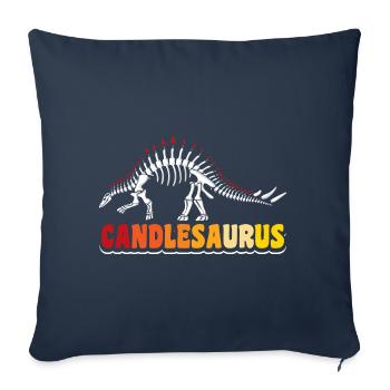 Dino Candlesaurus - Sofakissenbezug 45 x 45 cm - Navy - Vorne