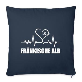 Heartbeat Fränkische Alb - Sofakissenbezug 45 x 45 cm - Navy - Vorne