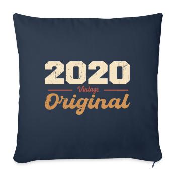 2020 Vintage Anniversary Retro Gift 2020 - Sofa pillowcase 17,3'' x 17,3'' (45 x 45 cm) - navy - Front