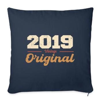 2019 Vintage Anniversary Retro Gift 2019 - Sofa pillowcase 17,3'' x 17,3'' (45 x 45 cm) - navy - Front