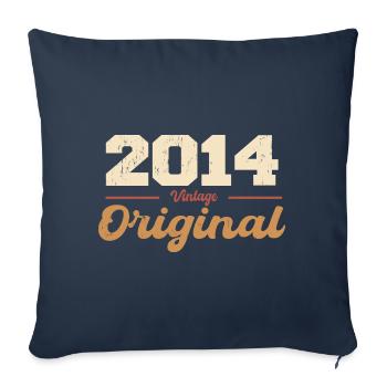 2014 Vintage Anniversary Retro Gift 2014 - Sofa pillowcase 17,3'' x 17,3'' (45 x 45 cm) - navy - Front