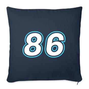 86 Zahl Symbol - Sofakissenbezug 45 x 45 cm - Navy - Vorne