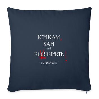professor geschenk - Housse de coussin décorative 45 x 45 cm - bleu marine - Devant