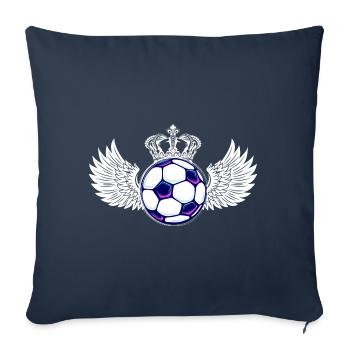 Fussball Logo Armoiries Coloré - Housse de coussin décorative 45 x 45 cm - bleu marine - Devant