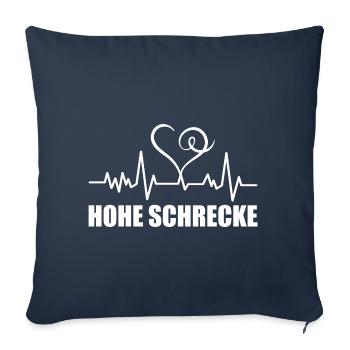 Heartbeat Hohe Schrecke - Sofakissenbezug 45 x 45 cm - Navy - Vorne