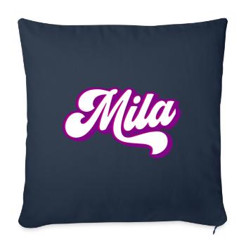 Mila | Colors changeable - Sofa pillowcase 17,3'' x 17,3'' (45 x 45 cm) - navy - Front