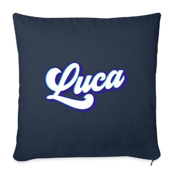 Luca | Couleurs changeantes - Housse de coussin décorative 45 x 45 cm - bleu marine - Devant