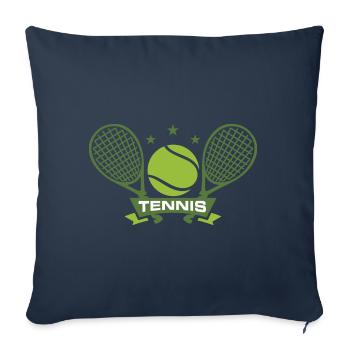 tennis tennis racket tennis ball tennis court tenn - Sofakissenbezug 45 x 45 cm - Navy - Vorne