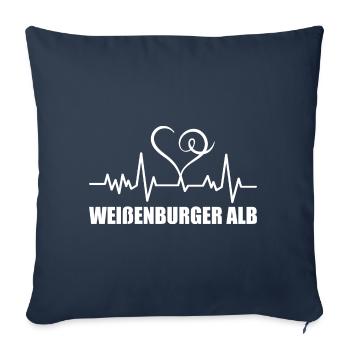 Heartbeat Weißenburger Alb - Sofakissenbezug 45 x 45 cm - Navy - Vorne