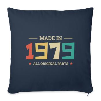 Légendaire Depuis 1979 Original 1979 - Housse de coussin décorative 45 x 45 cm - bleu marine - Devant