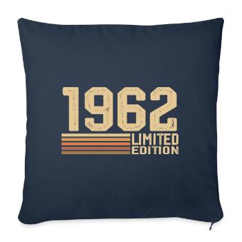Born in 1962 Birthday - Gift 1962 Vintage 1962 - Sofa pillowcase 17,3'' x 17,3'' (45 x 45 cm) - navy - Front