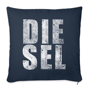 Conception de lettrage diesel pour les conducteurs diesel - Housse de coussin décorative 45 x 45 cm - bleu marine - Devant