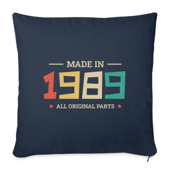 Légendaire Depuis 1989 Original 1989 - Housse de coussin décorative 45 x 45 cm - bleu marine - Devant