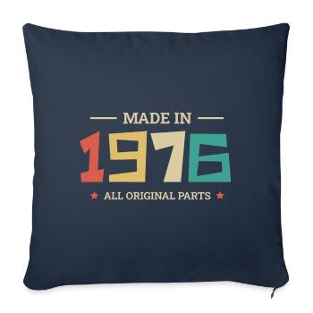 Légendaire Depuis 1976 Original 1976 - Housse de coussin décorative 45 x 45 cm - bleu marine - Devant