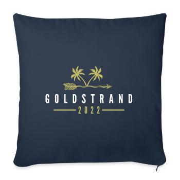 Sables d’Or 2022 - Housse de coussin décorative 45 x 45 cm - bleu marine - Devant
