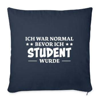 Student Spruch Uni Universität Student Geschenk - Sofakissenbezug 45 x 45 cm - Navy - Vorne