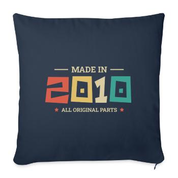 Légendaire Depuis 2010 Original 2010 - Housse de coussin décorative 45 x 45 cm - bleu marine - Devant