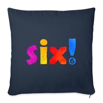 SECHS 6 JAHRE 6. GEBURTSTAG - Sofakissenbezug 45 x 45 cm - Navy - Vorne