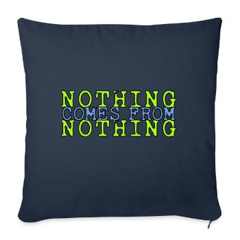 de Nichs vient Rien proverbe - pour tous ceux qui - Housse de coussin décorative 45 x 45 cm - bleu marine - Devant