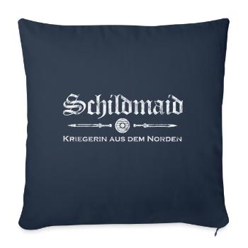 Schildmaid - Kriegerin aus dem Norden - Sofakissenbezug 45 x 45 cm - Navy - Vorne