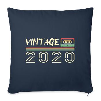 2020 Original 2020 Rétro Cadeau Anniversaire 2020 - Housse de coussin décorative 45 x 45 cm - bleu marine - Devant