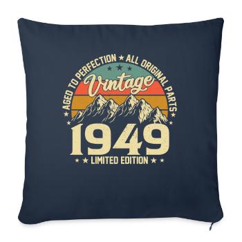 Zur Perfektion gereift 1949 Jahrgang zum 75-jährigen Jubiläum - Sofakissenbezug 45 x 45 cm - Navy - Vorne