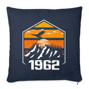 Anniversary 1962 Vintage 1962 Made in 1962 - Sofa pillowcase 17,3'' x 17,3'' (45 x 45 cm) - navy - Front