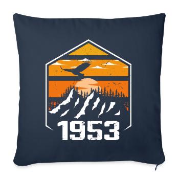 Anniversaire 1953 Millésime 1953 Fabriqué en 1953 - Housse de coussin décorative 45 x 45 cm - bleu marine - Devant