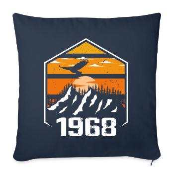 Birthday 1968 Vintage 1968 Made in 1968 - Sofa pillowcase 17,3'' x 17,3'' (45 x 45 cm) - navy - Front
