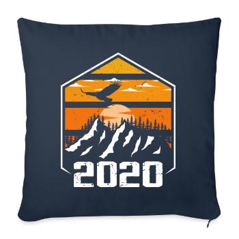 Anniversary 2020 Vintage 2020 Made in 2020 - Sofa pillowcase 17,3'' x 17,3'' (45 x 45 cm) - navy - Front