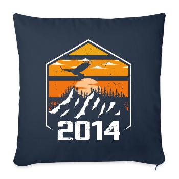 Jubiläum 2014 Jahrgang 2014 Hergestellt im Jahr 2014 - Sofakissenbezug 45 x 45 cm - Navy - Vorne