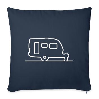 Caravan - Contour - White - Sofa pillowcase 17,3'' x 17,3'' (45 x 45 cm) - navy - Front