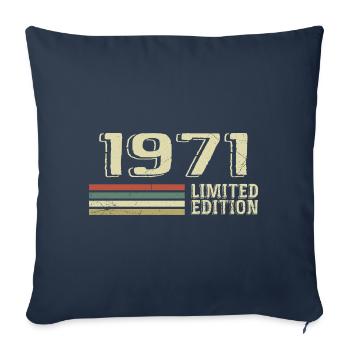 Born in 1971 Birthday 1971 Vintage 1971 - Sofa pillowcase 17,3'' x 17,3'' (45 x 45 cm) - navy - Front