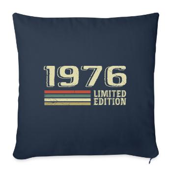 Jahrgang 1976 Geburtstag 1976 Jahrgang 1976 - Sofakissenbezug 45 x 45 cm - Navy - Vorne
